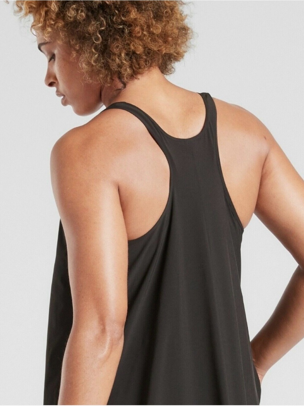 Black Racerback High-Low Swing Dress - Picture 4 of 8
